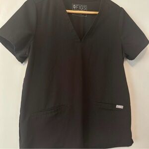 Figs Women's Classic Black Short Sleeve Top